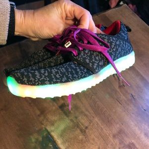 Girls Lace-up LED Sneaker for Kids